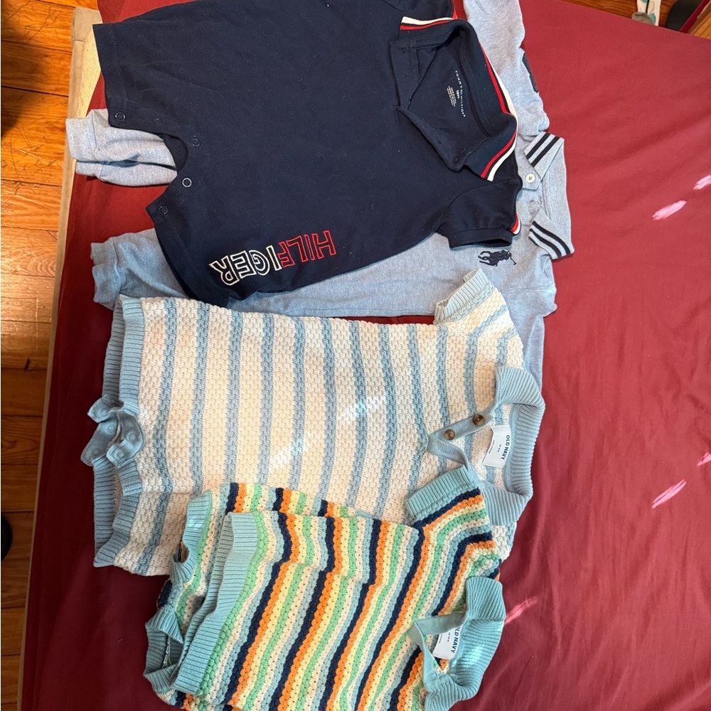Tommy Hilfiger Kids Polo in Navy and Red